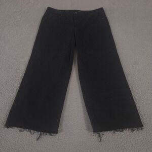 Chico's Jeans Womens 3.5R US 18R High Rise Straight Raw Hem Cotton Stretch Denim